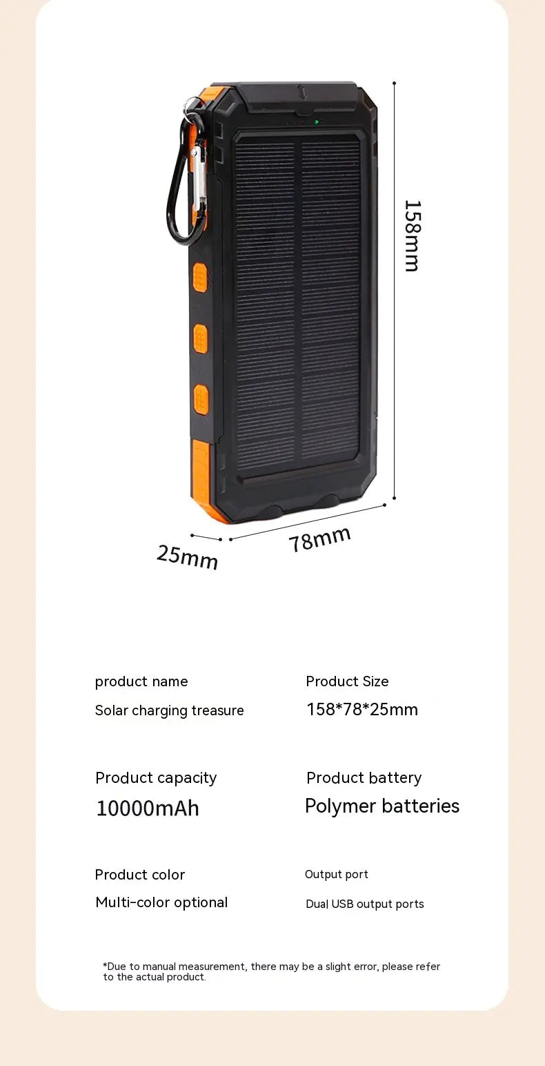 Waterproof Solar Power Bank 20000mAh