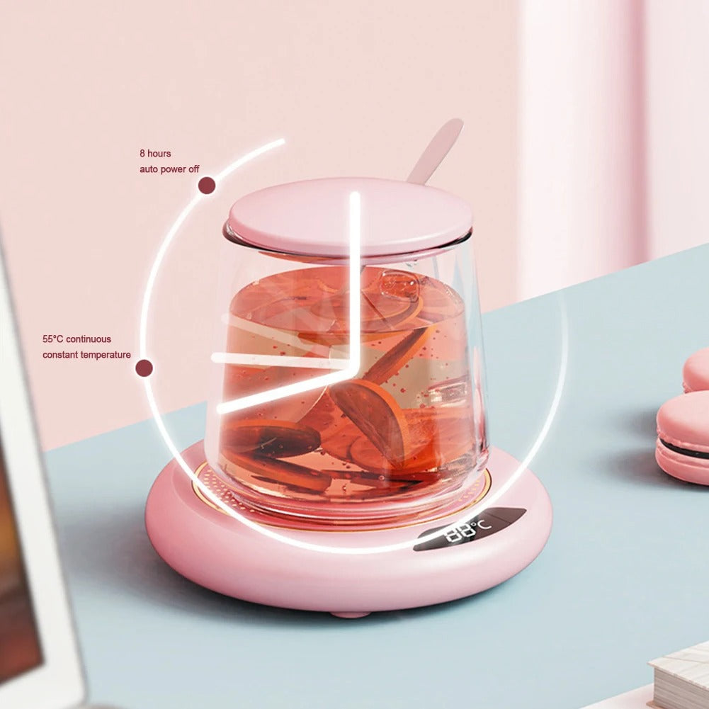 USB Cup Warmer Milk Tea Water Heating Pad Electric Coffee Mug Heating Coaster 3 Gears Constant Thermostatic Hot Plate Cup Heater