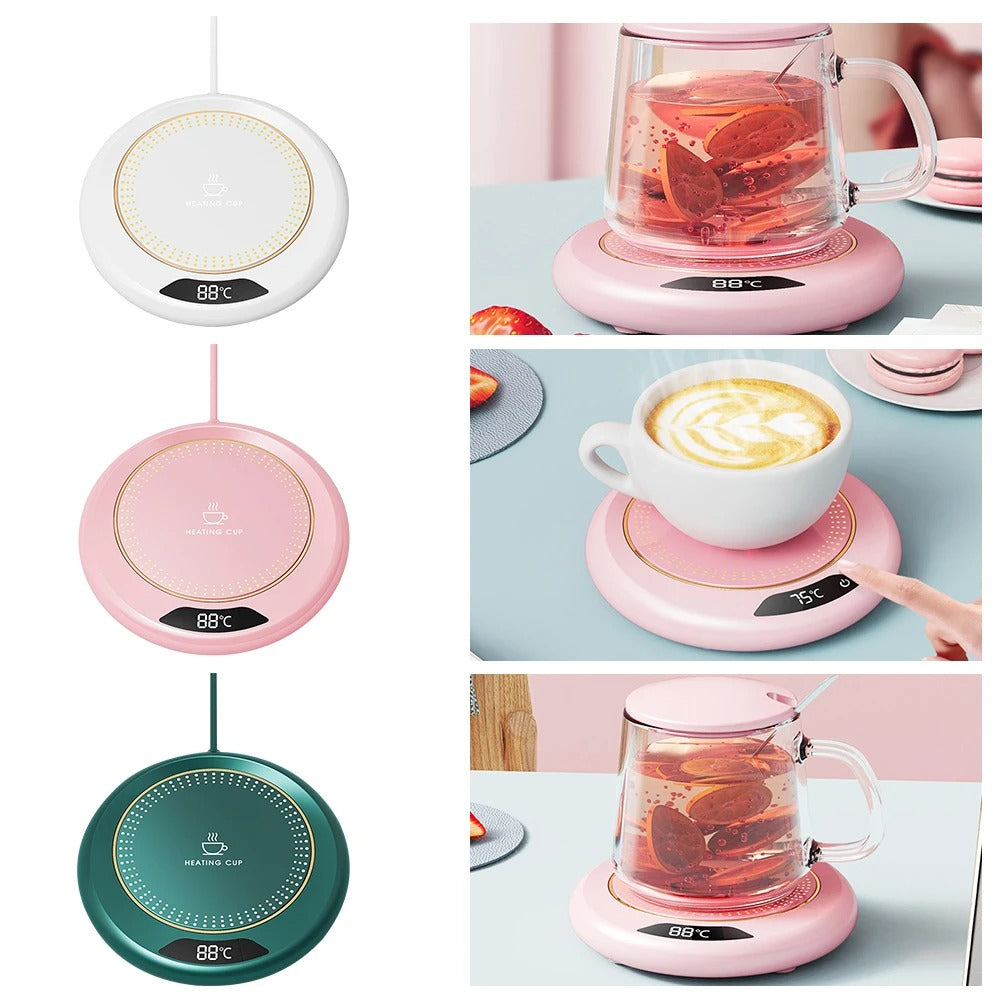 USB Cup Warmer Milk Tea Water Heating Pad Electric Coffee Mug Heating Coaster 3 Gears Constant Thermostatic Hot Plate Cup Heater
